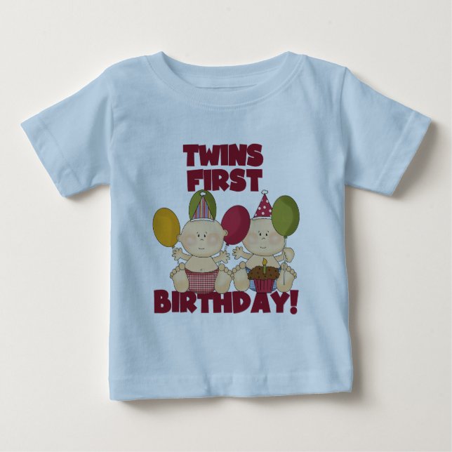 Gemelos 1er cumpleaños - Camisetas y regalos para  (Anverso)