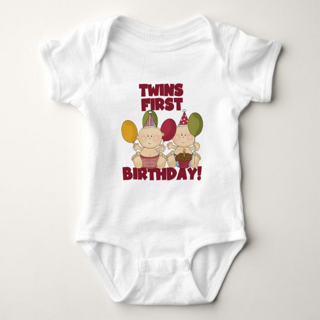 Gemelos 1er cumpleaños - Camisetas y regalos para  (Anverso)