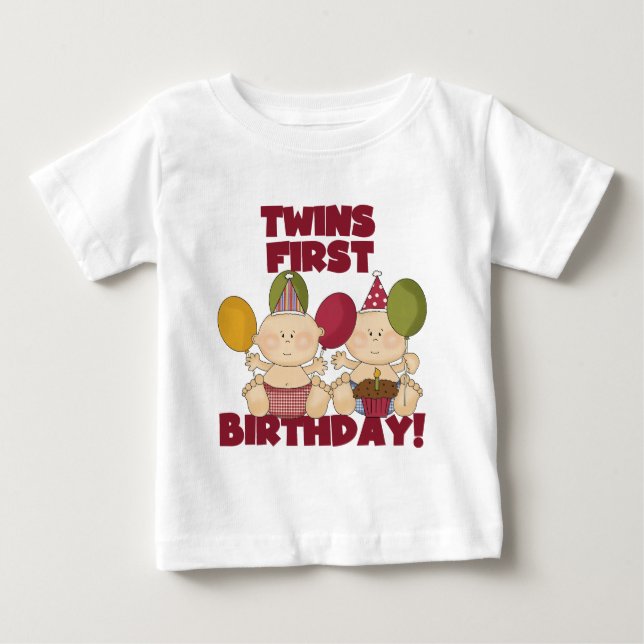 Gemelos 1er cumpleaños - Camisetas y regalos para  (Anverso)