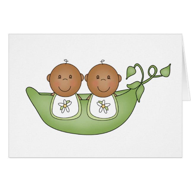 Gemelos afroamericanos en vaina de guisante (Anverso (Horizontal))