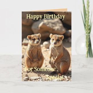 Gemelos australianos de Quokka, tarjetas de cumple