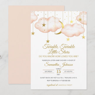 Gemelos Baby Shower, Twinkle Invitación a la Estre
