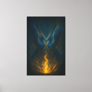 Gemelos de Fénix de Llama Azul – Arte Mitológico d