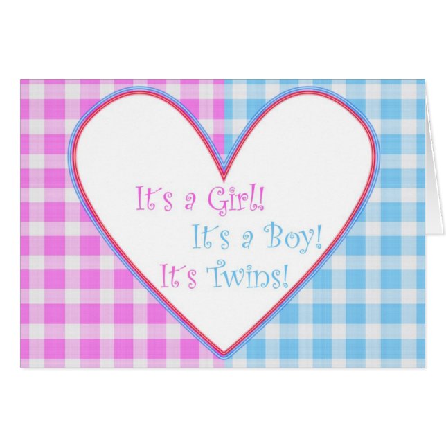 ¡Gemelos de It´s! Tarjeta (Anverso (Horizontal))