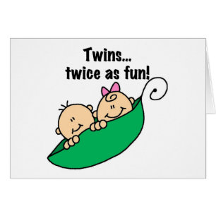 Gemelos de la vaina de guisante dos veces como