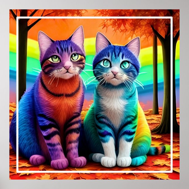 Gemelos del arte digital de gatos-56467 (Frente)