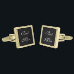 Gemelos Dorados El mejor hombre de los pedos<br><div class="desc">Los copos del mejor hombre se muestran en color dorado y anónimo negro con texto blanco. Personalizar este elemento y elige entre más colores y estilos o compra tal cual.</div>