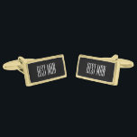 Gemelos Dorados El mejor hombre de los pedos<br><div class="desc">Los copos del mejor hombre se muestran en color dorado y anónimo negro con texto blanco. Personalizar este elemento y elige entre más colores y estilos o compra tal cual.</div>