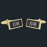 Gemelos Dorados El mejor hombre de los pedos<br><div class="desc">Los copos del mejor hombre se muestran en color dorado y anónimo negro con texto blanco. Personalizar este elemento y elige entre más colores y estilos o compra tal cual.</div>