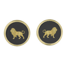 León del oro de la apariencia vintage