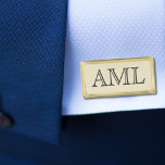 Gemelos Dorados Monograma Groomsman Personalizado de regalos<br><div class="desc">Coliseos personalizados con su monograma. Personalizar con las iniciales de sus padrinos.</div>