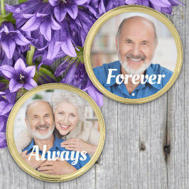 Gemelos Dorados Siempre Personalizado 2 Boda de memoria fotográfic