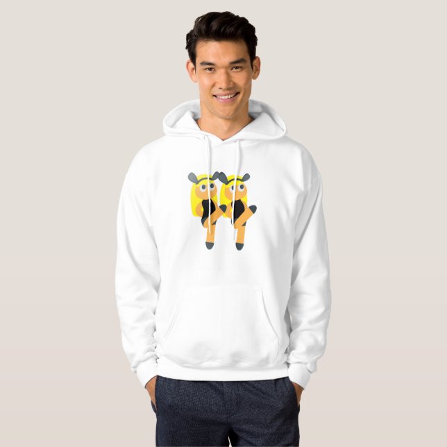 gemelos emoji mens sudadera capucha capucha (Anverso completo)