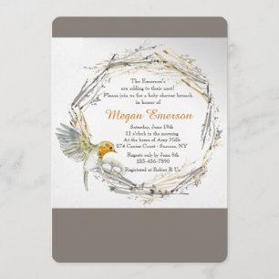 Gemelos en la invitación Baby Shower al Nest