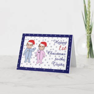 Gemelos felices de Navidad