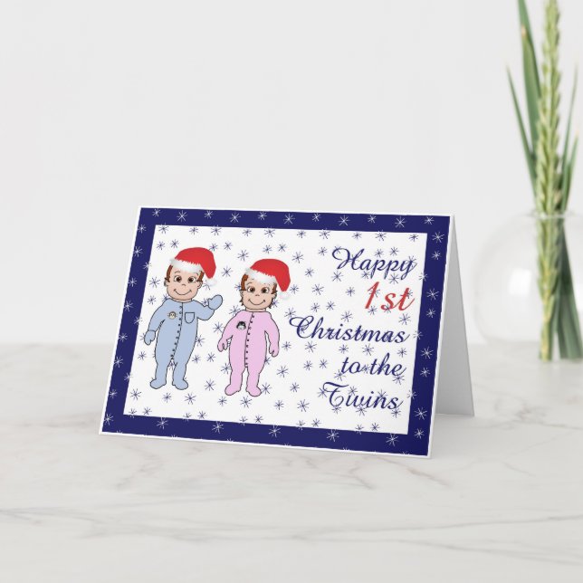 Gemelos felices de Navidad (Anverso)