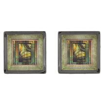 Art Deco En Verde Y Oro