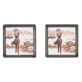 Gemelos Metalizados Mermaid Beach Gibson Chica Vieja