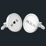 Gemelos Monograma Novia y Groom - Boda simple y elegante<br><div class="desc">Monograma Novia y Groom - Diseño de Boda Sencilla y Elegante para usted. El color de fondo es cambiable. Texto e imágenes personalizadas: basta con hacer clic en el botón "Personalizar" y cambiarlo para adaptarlo a sus necesidades.</div>