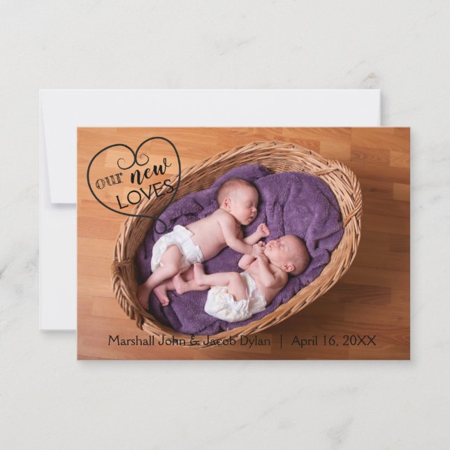 Gemelos, nuestros nuevos amores - Anuncio de nacim (Anverso)