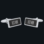Gemelos Plateados El mejor hombre de los pedos<br><div class="desc">Los copos del mejor hombre se muestran en color de ónice plateado y negro con texto en blanco. Personalizar este elemento y elige entre más colores y estilos o compra tal cual.</div>