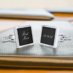 Gemelos Plateados Elegante Guión "Mejor Hombre" Fiesta de Novias<br><div class="desc">Fiesta de boda personalizado.</div>