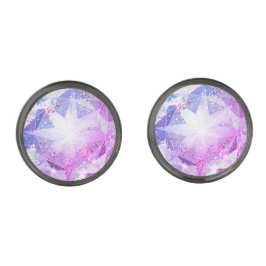 Gemelos Plomizos Blue Purple Compass Gemstone Diamante de imitación