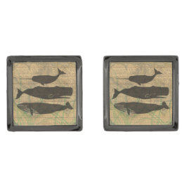 Gemelos Plomizos Vida marina náutica de ballena antigua