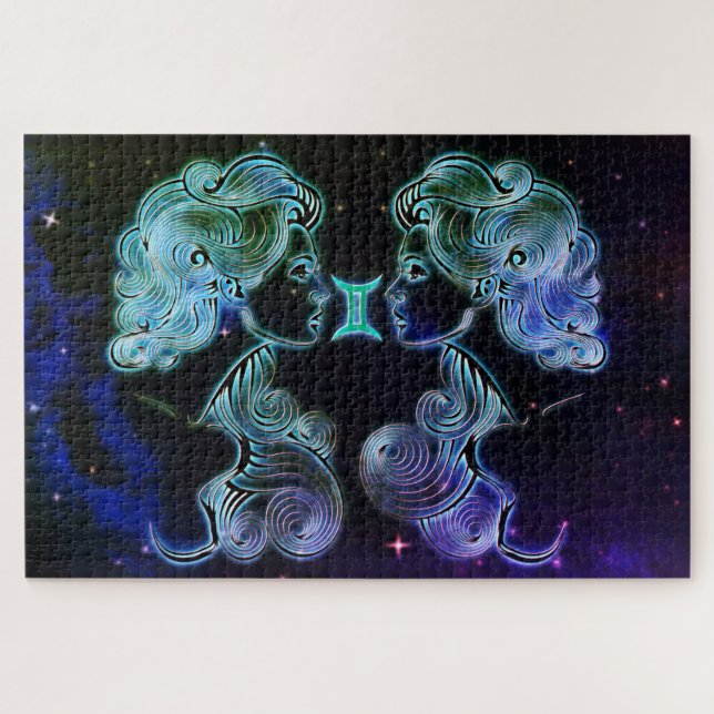 gemini el rompecabezas zodiaco gemelo  (Horizontal)