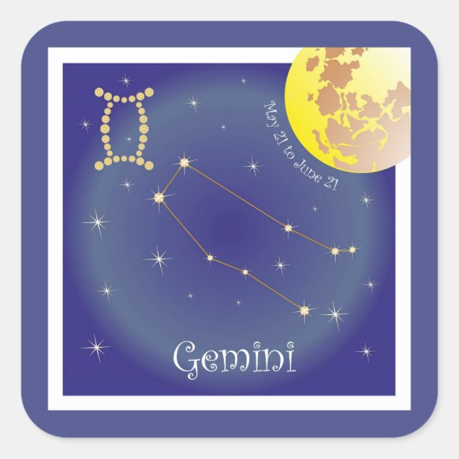 Gemini May 21 to de June de 21 pegatinas (Anverso)
