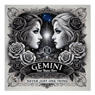 Gemini "Nunca una sola cosa" brillante Poster