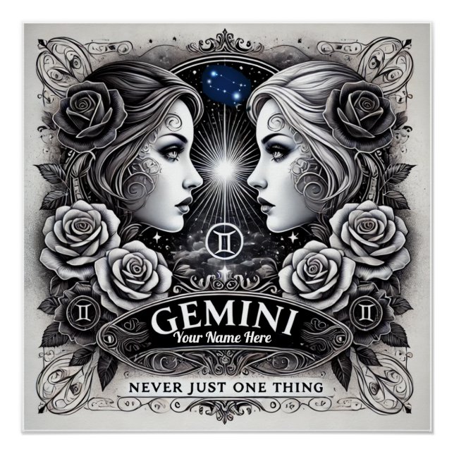 Gemini "Nunca una sola cosa" brillante Poster (Anverso)
