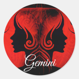 Gemini Twins Zodiac Horoscope Pegatinas de Rótulo
