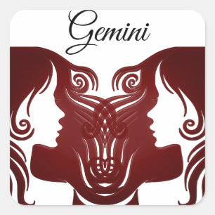 Gemini Twins Zodiac Horoscope Pegatinas de Rótulo