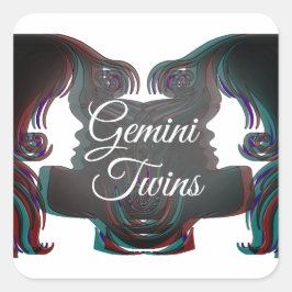 Gemini Twins Zodiac Horoscope Pegatinas de Rótulo
