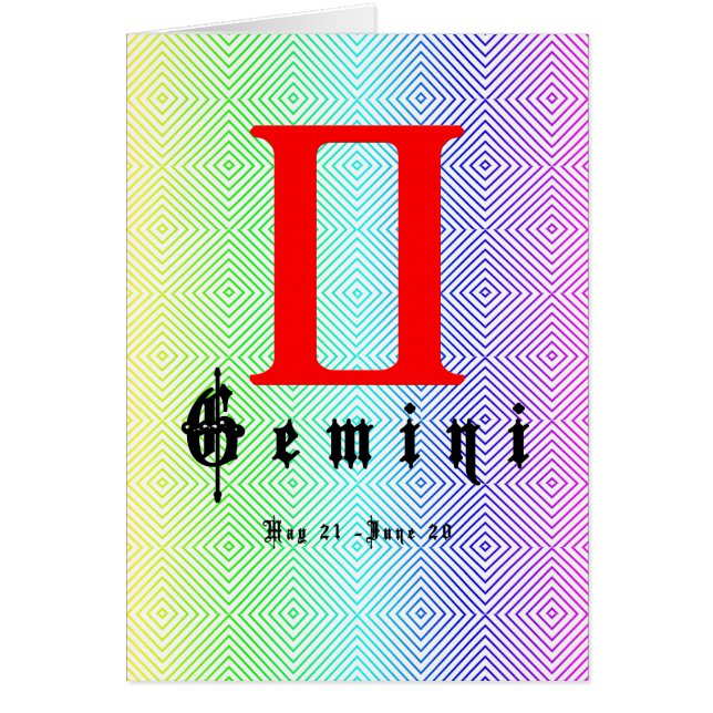 Géminis, Mayo 21 - Junio 20 (Frente)