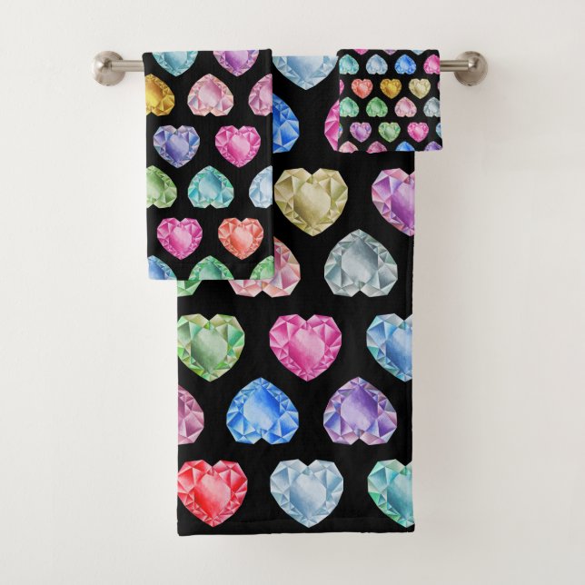 Gemstone Diamond Heart Cute Bonito Pastel Princesa (In situ)