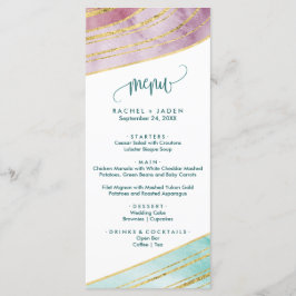 Gemstone en Banda | Tarjeta de menú Mauve Dinner