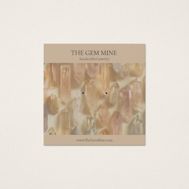 Gemstone Jewelry Earring Profile Card (Anverso)