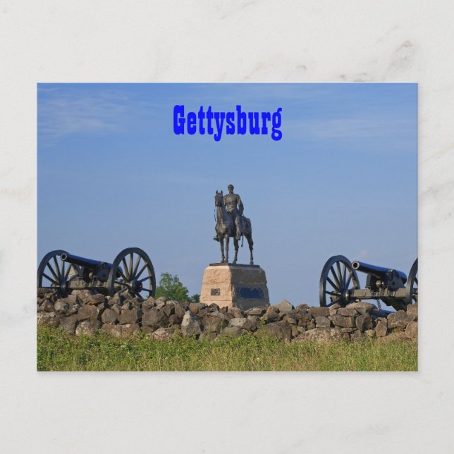 Gen. Meade en la postal de Gettysburg (Anverso)
