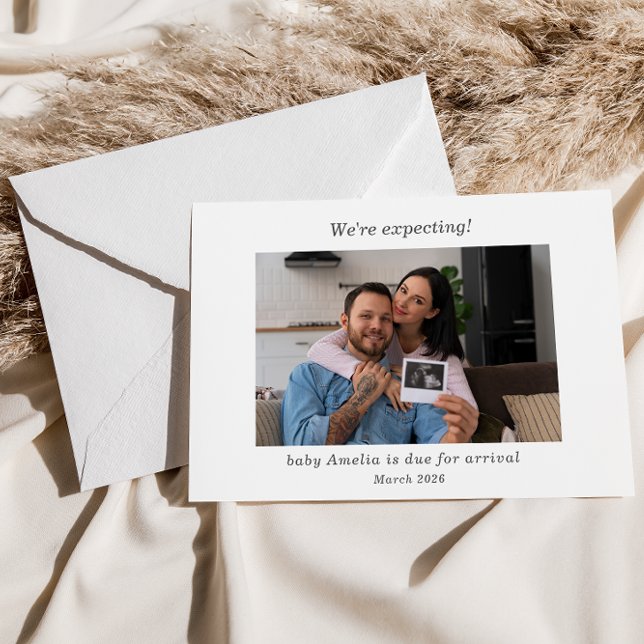 Gender Neutral Ultrasound Photo baby Announcement  (Subido por el creador)