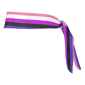 Genderfluidity Pride flag Tie Headband