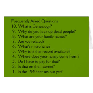 Genealogía - tarjeta en blanco