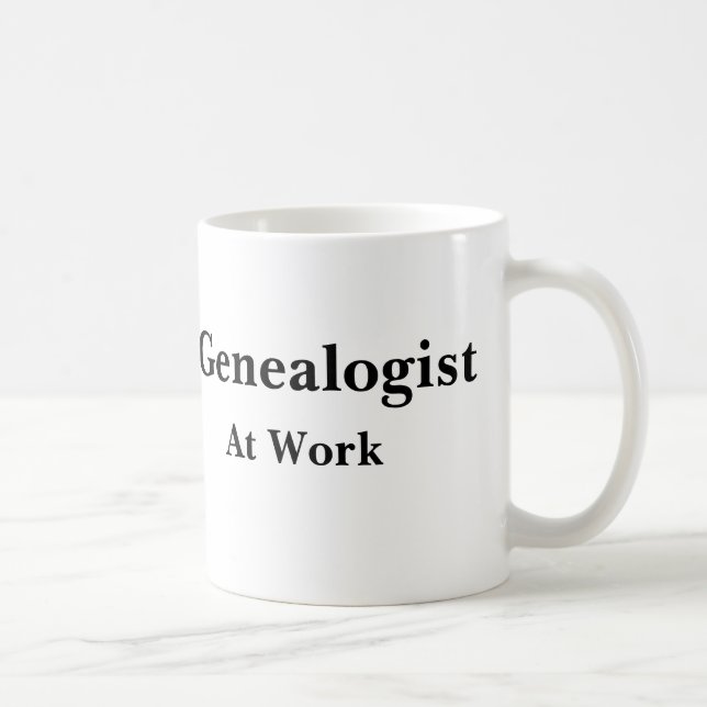 Genealogist en la taza del trabajo (Derecha)