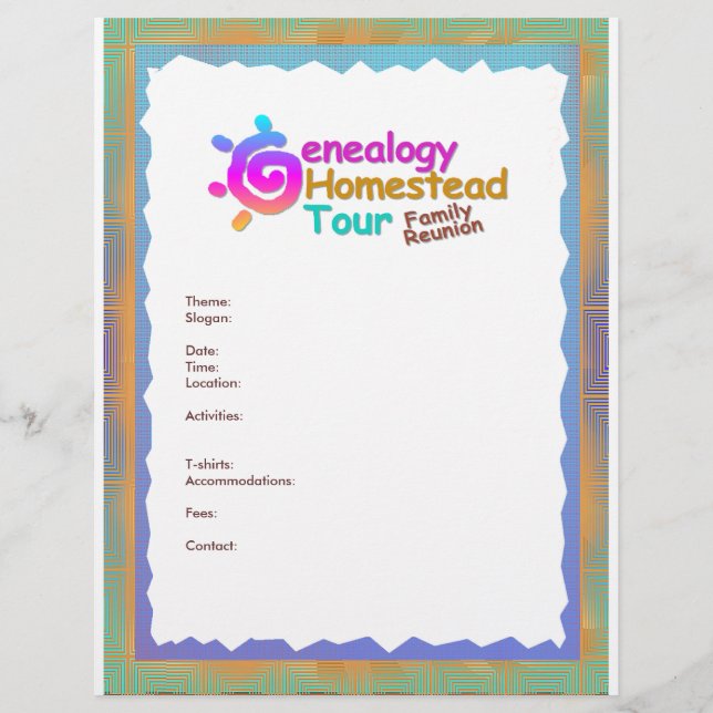 Genealogy Homestead Tour Flyer (Frente)