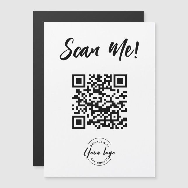 Generador de código QR Scan Me Business Logo (Anverso/Reverso)