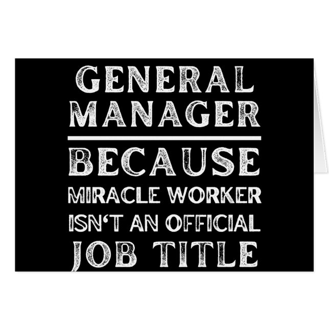General Manager porque Milacle Worker no es un tra (Anverso (Horizontal))