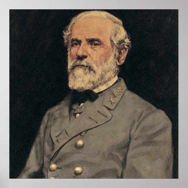General Robert E. Lee Retrato Poster de Arte (Frente)