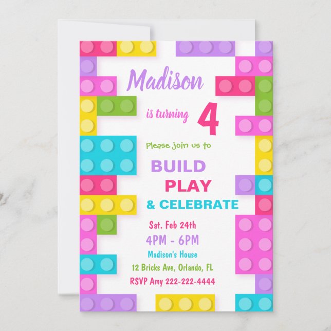 Generar invitaciones de ladrillos, bloquea invitac (Anverso)