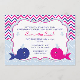 Género de ballena revela invitación de Baby Shower